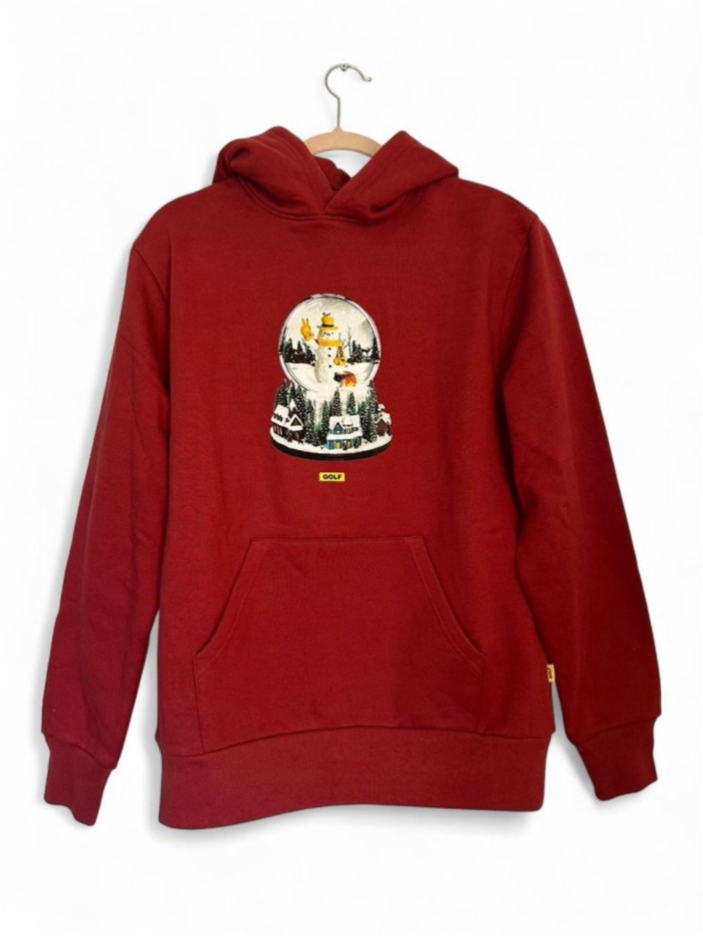 New Golf Wang Holiday 2023 Snow Globe Hoodie Maroon Size Small